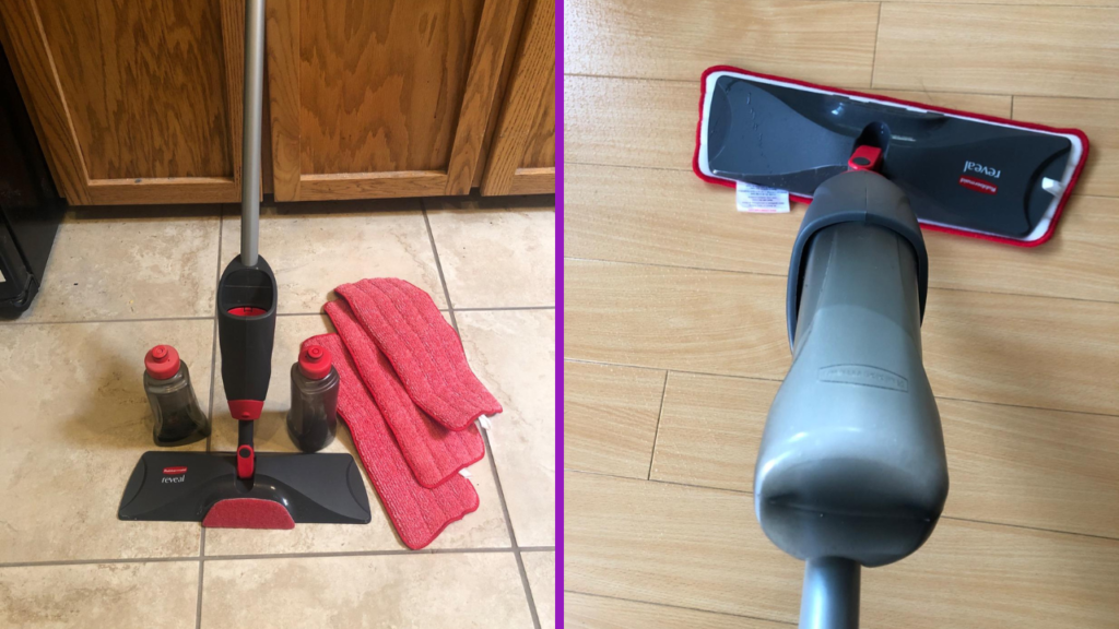 Rubbermaid Microfiber Cleaning Solution Refillable Spray Mop